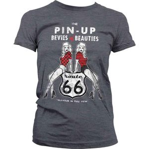 Route 66 Dames Tshirt -2XL- Pin-Ups Grijs
