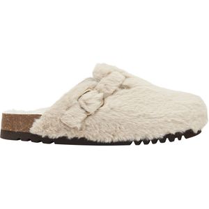 SCHOLL FAE NEW F Synthetic fur G Womens Off white FALSO Clogs - Off white - Maat 39