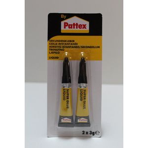 Pattex Instant Glue - secondelijm - vloeibare lijm - set van 2x3gram