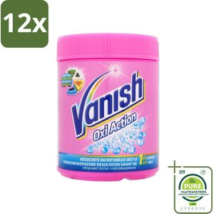 Vanish Oxi Action - Vlekkenverwijderaar Poeder - Zonder Bleek - Gekleurde Was - 500 Gram - Voordeelverpakking - 12 stuks - Vlekkenverwijderaar - Waspoeder