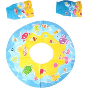 Heless Poppenzwemband En Zwemvleugels Blauw 35-45 Cm