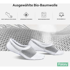 Onzichtbare Sneakersokken Dames en Heren - 10 Pack Zwart Wit 43-46