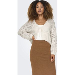 Only Vest Onlbeach Life 7/8 Tie Cardigan Knt 15257604 Cloud Dancer Dames Maat - S