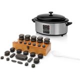ZenGrowth - Hotstoneset - 45 Hotstones - 6 Liter Hotstone Heater - Elektronisch Display - Digitale Temperatuurregeling