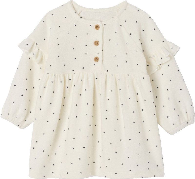 Babypakje - Ecru - 2-delig - Jurk met Heupband - Hartjesprint