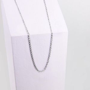 Ponytail & Co® Ketting met platte ovale schakel - Dames - Staal - 38 + 6 cm