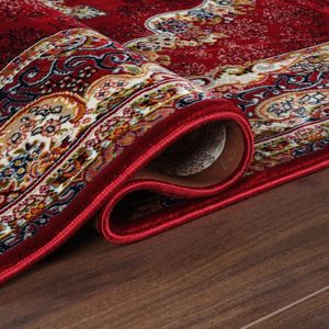 Isfahan Oosters Vloerkleed Nain - Laagpolig - Klassiek Vintage Tapijt - Rood / Multi- 300x400 CM
