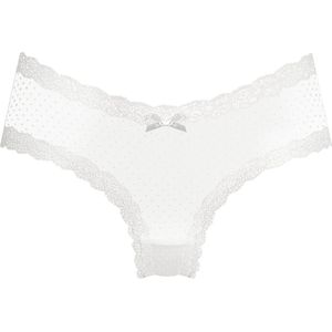Hunkemöller Dames Lingerie Brazilian V-shape Mesh - Wit - maat M