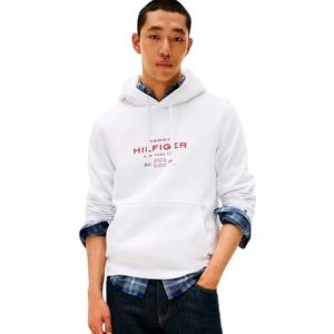 Tommy Hilfiger - Oval Graphic Hoodie - Wit - Heren - Katoen