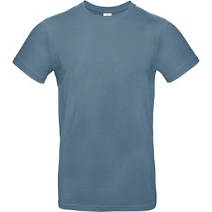 Herenshirt 'E190' met ronde hals B&C Collectie Stone Blue maat XS