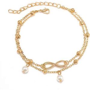 Lumici® | Infinity Armband v2 - Oneindig - Oneindige Armband - Enkelband - Bracelet - Touw - Rope - Lucky 8 - Cadeau Voor Vrouwen - Moederdag Cadeau - Valentijn - Liefde - Verrassing - Goud & Zilver