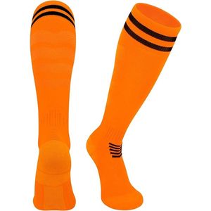 1 paar - Dikke lange sokken met badstof onderkant - Professioneel zweetafvoerend en antislip - Kinderen/Jongens/Jeugd honkbal- en softbalsokken - Balsportaccessoires - Oranje, Maat M