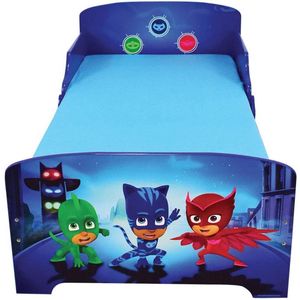 PJ Masks - Peuter Bed - 70 x 140cm - Blauw - Inclusief lattenbodem