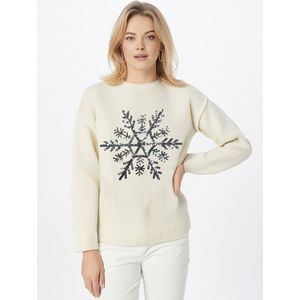 Foute Kersttrui / Sweater Dames - | Sneeuwvlok | Wit | Maat XL