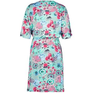 DIDI Dames Dress Baily in granite green with Floral Medley maat 40