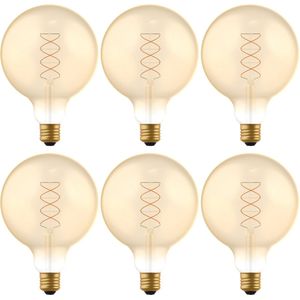LED E27 decoratieve Filament lamp - ⌀ 125 mm – Dimbaar – 6-pack G125 led lampen