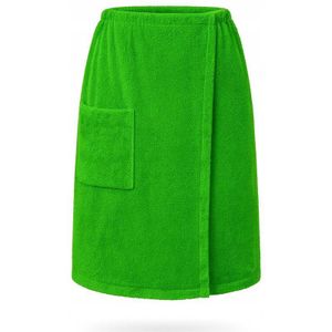 VitalHome Terry Kilt Sauna Pareo 80x140cm Groen met Zakje en Klittenband