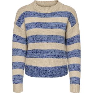 ONLY - ONLDUNDEE LIFE LS SEQ STRIPE O-NECK KNT - Dames - Gebreide truien