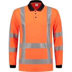 Tricorp 203005 Poloshirt RWS Birdseye Lange Mouw - Fluo Oranje - 8XL