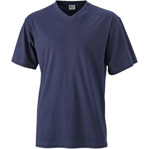 James and Nicholson Heren V Hals Tee (Marine)