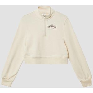s.Oliver - Sweatshirt - Crème - Donkerbruin - Zwart