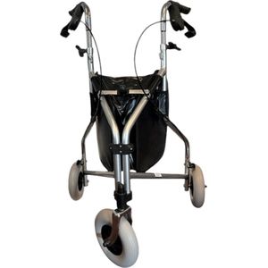 Premis Delta - 3 wiel Rollator - Inklapbaar - inclusief tas - Metallic Zilver