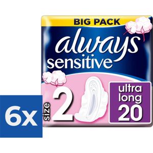 Always Maandverband Sensitive L 20 stuks - Voordeelverpakking 6 stuks