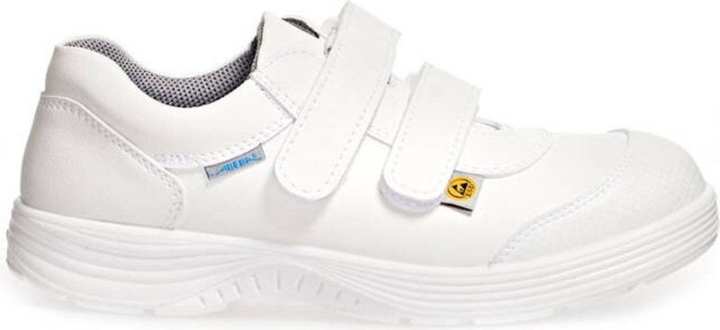 Abeba 7131047 S2 werkschoenen | laag model | dames & heren | wit | met stalen neus | zonder veters | instapper | ESD | maat 41