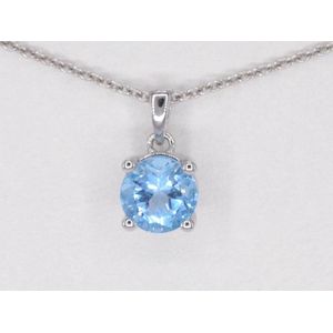 14K Gouden Hanger met 0.90ct Briljant Geslepen Topaas - Exclusief Collier