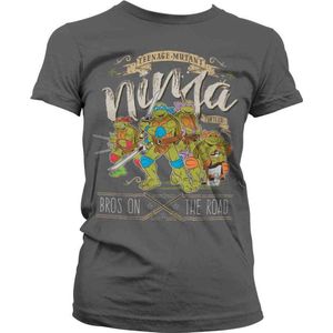 Teenage Mutant Ninja Turtles Dames Tshirt -L- Bros On The Road Grijs