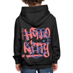 Hello Kitty Met Graffiti-Stijl Lettertype Premium Hoodie Kinderen
