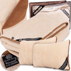 Camel Wol Vacht Dekbed & Kussenset 140x200cm - Anti-allergisch & Lichtgewicht