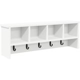 vidaXL - Wandgemonteerde Kapstok - Wit - 75 x 16 x 26 cm - Bewerkt Hout