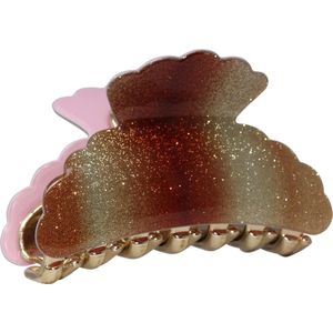 Jessidress® Haarklem Dames Haarkam Stevige Haarclip - Bruin