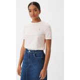 comma - T-shirt - Korte Mouwen - Luxe Mix - Streeppatroon