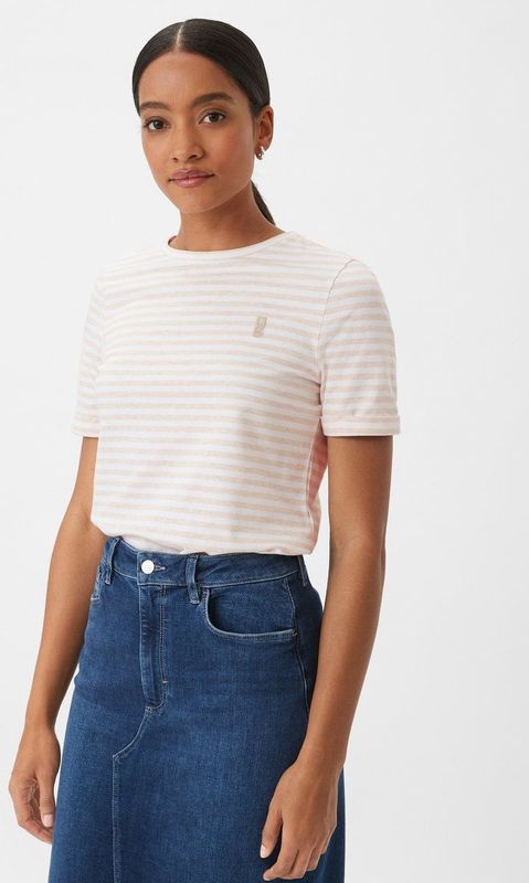 comma - T-shirt - Korte Mouwen - Luxe Mix - Streeppatroon