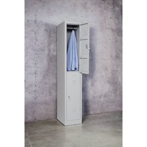 Furni24 Garderobekast, locker, commodekast, kledingkast, vakbreedte 30 cm, 2 deuren