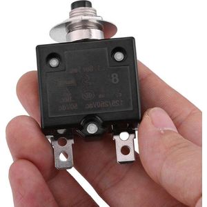 Thermische schakelaar 8.1A Handmatige reset - DC 50V AC 125-250V - Overbelastingsbeveiliging Stroomonderbreker - Overstroom bescherming .