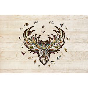 Eco Wood Art Houten Legpuzzel Uil/ Owl, size S, 2277, 21x22,1x0,5cm