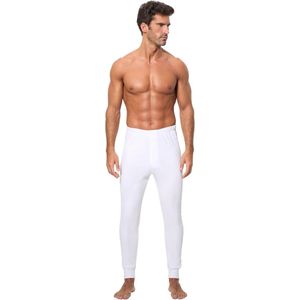 Heren Long John Thermische Broek - Katoenen Winter Ondergoed - XL - Wit