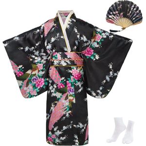 Vintage Meisjes Kimono - Traditionele Japanse Kleding voor Kinderen