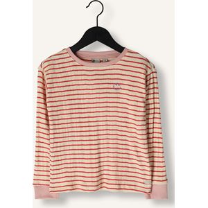 DAILY7 Longsleeve Stripe Tops & T-shirts Meisjes - Shirt - Creme - Maat 104