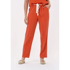 Liu Jo - High-Waisted Pantalon - Oranje - Viscosemix - Chino-zakken