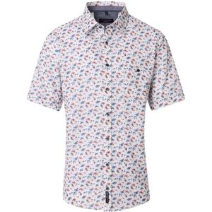 Casa Moda Casual Overhemd Korte Mouw Met Palmboom Motief - L