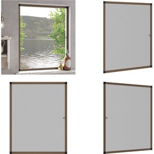 vidaXL Raamhor 80x100 cm bruin - Insectenhor - Insectenhorren - Hor - Raamhor