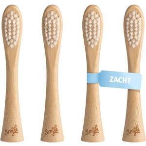 Smyle Opzetborstels voor Smyle E-Brush - Duurzame Keuze, 88% Minder Plastic - Zachte Haren - Bamboe - 4 Stuks