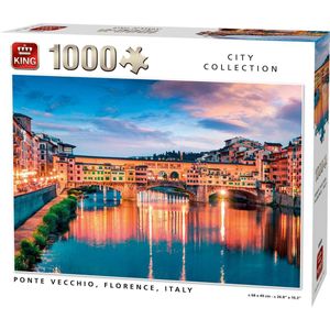 King Puzzel 1000 Stukjes PONTE VECCHI - FLORENC - ITALY