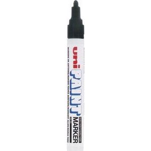 Uni Paint Marker PX-20 Zwart - Verfstift - Marker Op Olie Basis - Markeerstift Zwart - Markeerstift Voor Metaal Kunststof Hout Etc - Permanent Marker