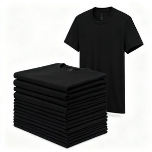 Dames T-shirt Zwart - 10stuks - Goede pasvorm - Basic Blanco Shirt -10pack -Regular fit - 100% Katoen - Comfortabel - Gildan