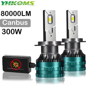 H7 LED lampen 80.000 Lumen 6000k Helder Wit (set van 2 stuks) CANBUS EMC adapter, Extra Fel, CSP LED CHIP 300 Watt Auto – Vrachtwagen - Scooter - Motor - Dimlicht - Grootlicht – Mistlicht -Koplampen - Autolamp - Autolampen 12V - 24V